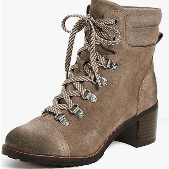 Sam Edelman Manchester Suede Lace-Up Ankle Boots - Picture 1 of 12